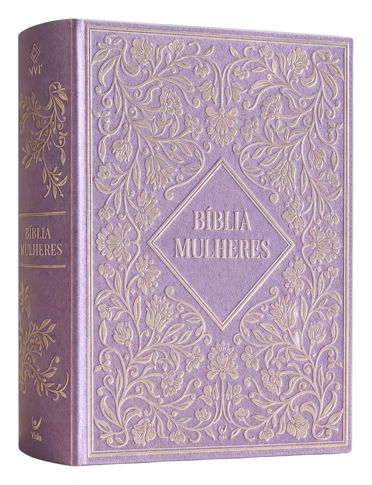 Bíblia Mulheres NVT — Uma Coluna, Capa Dura Vintage Roxa